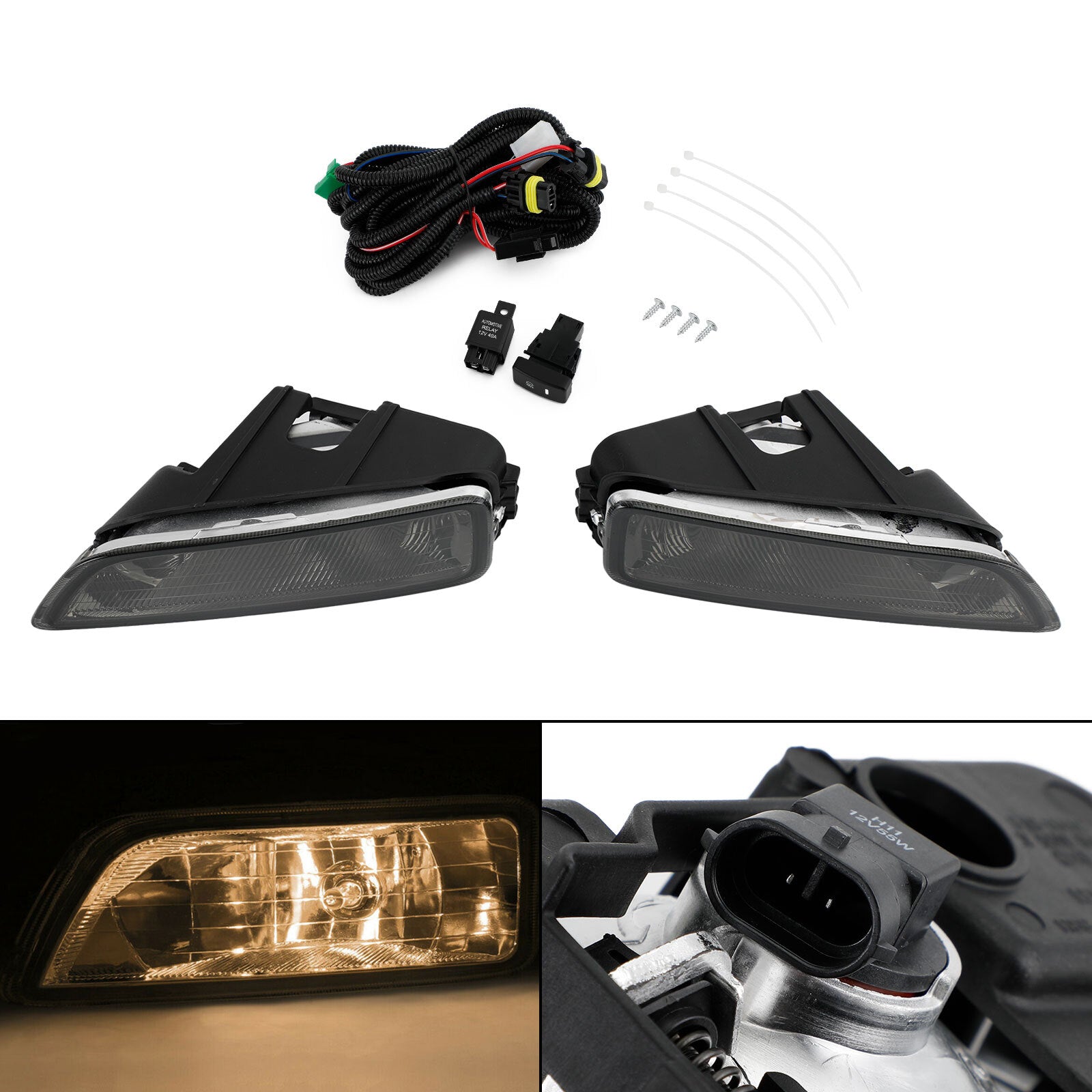 ya 1 8.5.1 Smoke Lens Fog Lights + Switch for Honda Accord 2003-2007/ for Acura Tl 2004-2008 A1