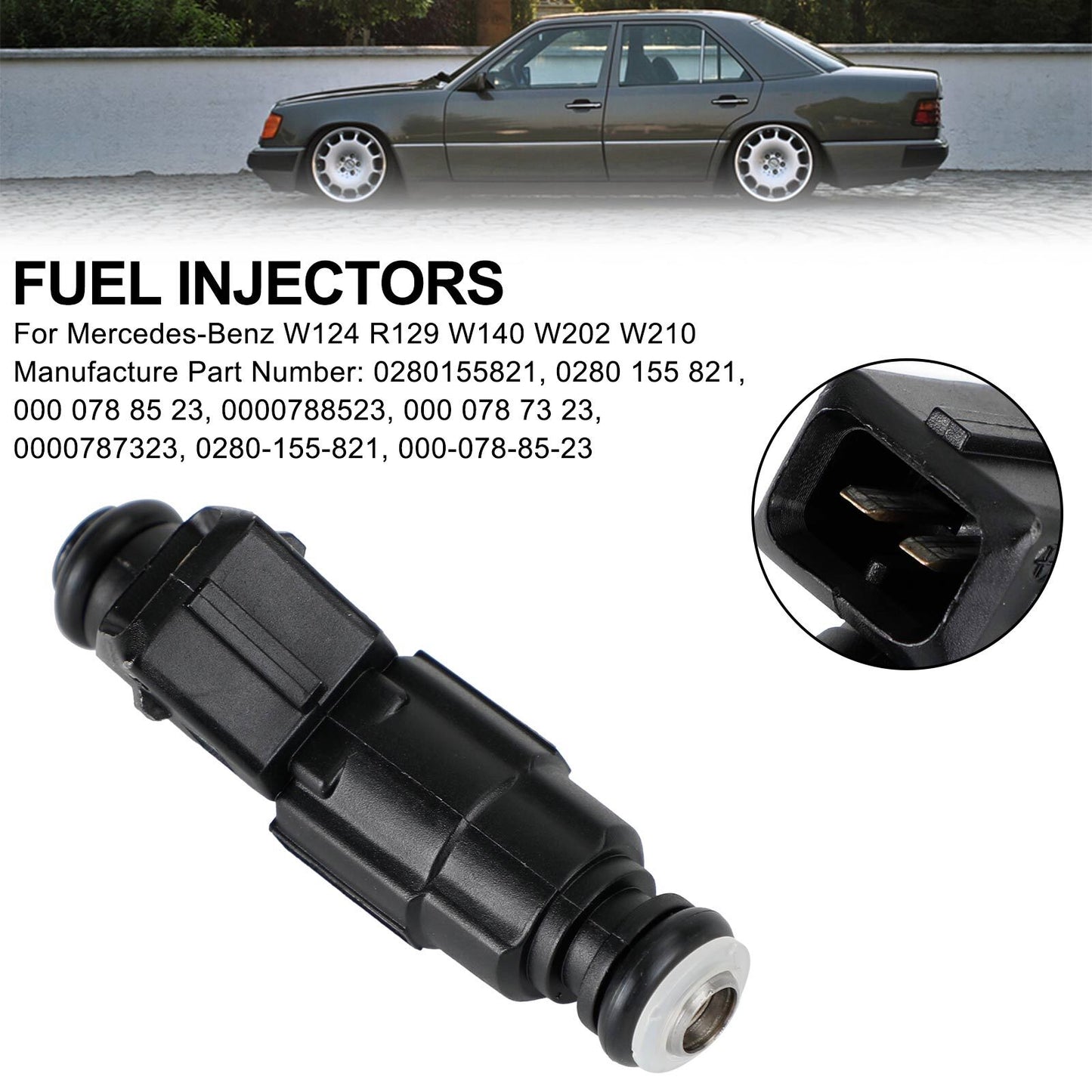 ya 1 8.5.1 1PCS Fuel Injector 0280155821 for Mercedes -for Benz W124 R129 W140 W202 W210 BS8 U1