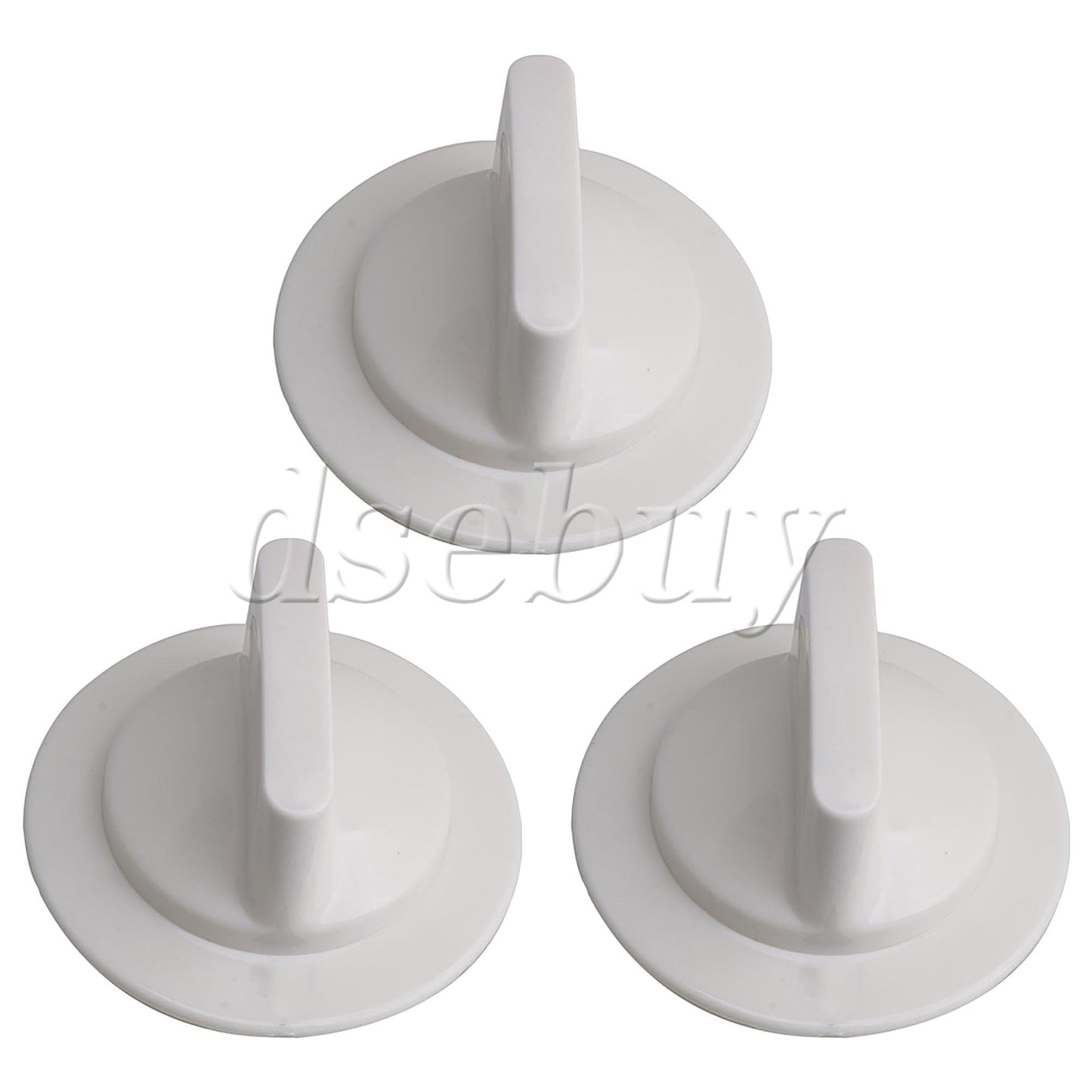 ya 26 3 Pieces White Dryer Turning Timer Control Knob for WE1M652 7.1x4.5cm