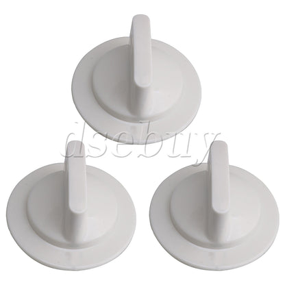 ya 26 3 Pieces White Dryer Turning Timer Control Knob for WE1M652 7.1x4.5cm