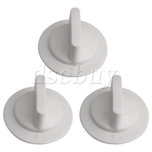 ya 26 3 Pieces White Dryer Turning Timer Control Knob for WE1M652 7.1x4.5cm