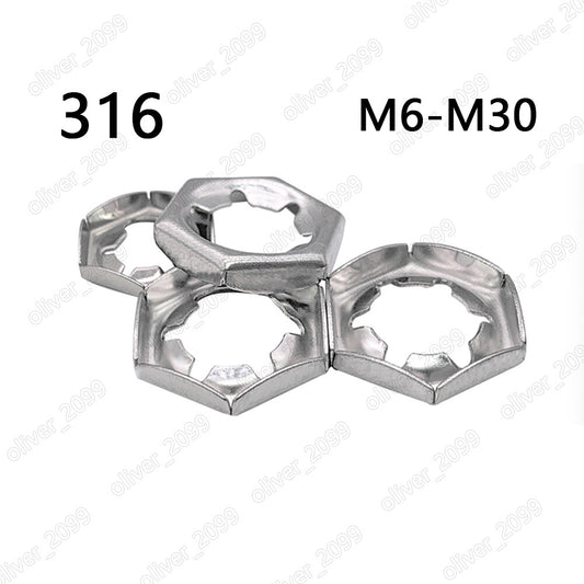 316 Stainless Steel DIN7967 Self Locking Counter Nuts M6 M8 M10 M12 M16 M20 M30