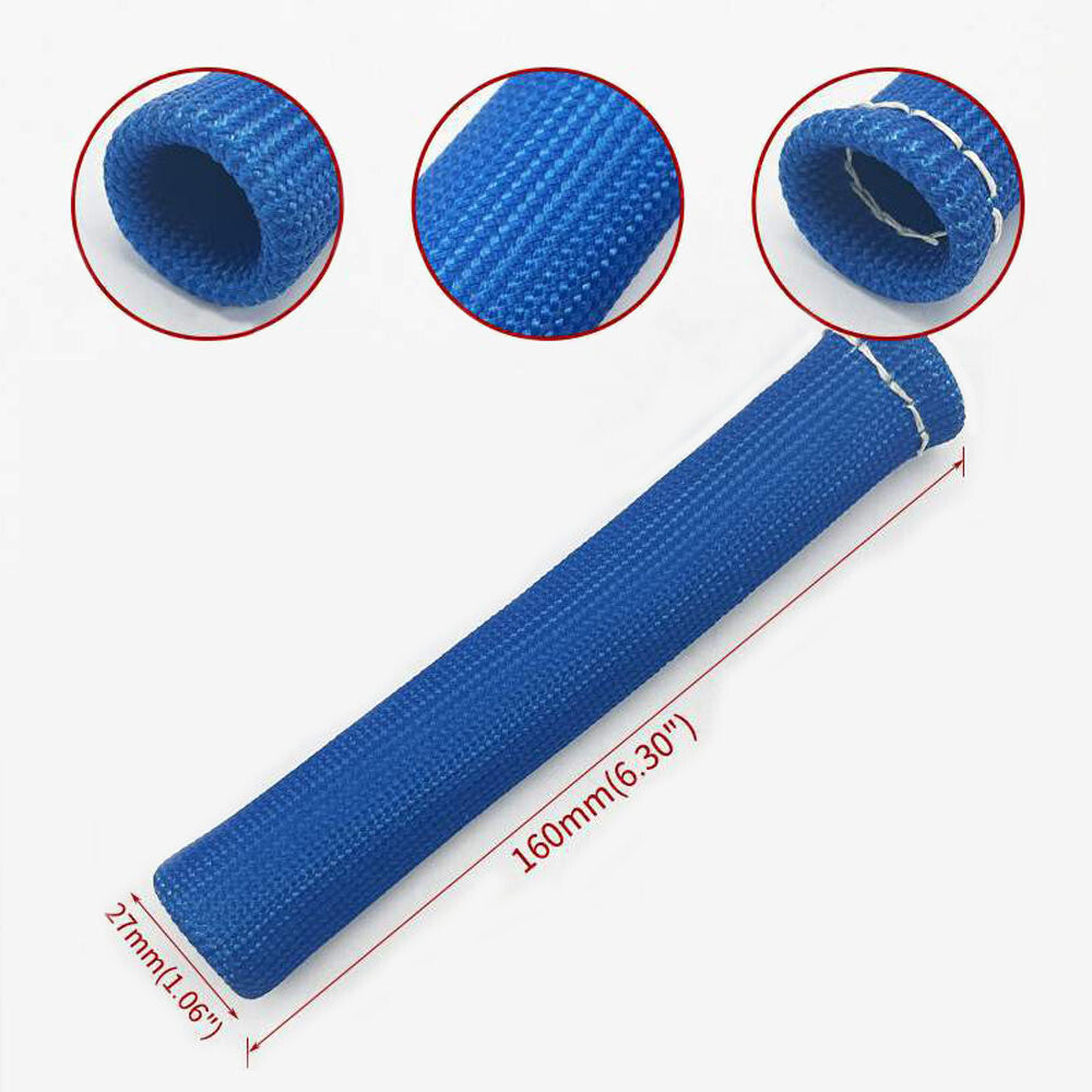 ya 5 8.7 for Ford 8PCS Blue High Temp Spark Plug Wire Boot Heat Shield Blanket Header