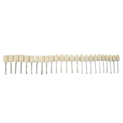 ya 17 25 Wool Wheel Felt Polishing Buff Small Buffing Buffer Set Rotary Bit Tool Kit