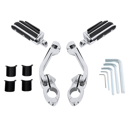 ya 5 8.7 KUAFU for Yamaha V-Star 400 650 XVS650 Engine Guard Crash Bar +Highway Foot Pegs