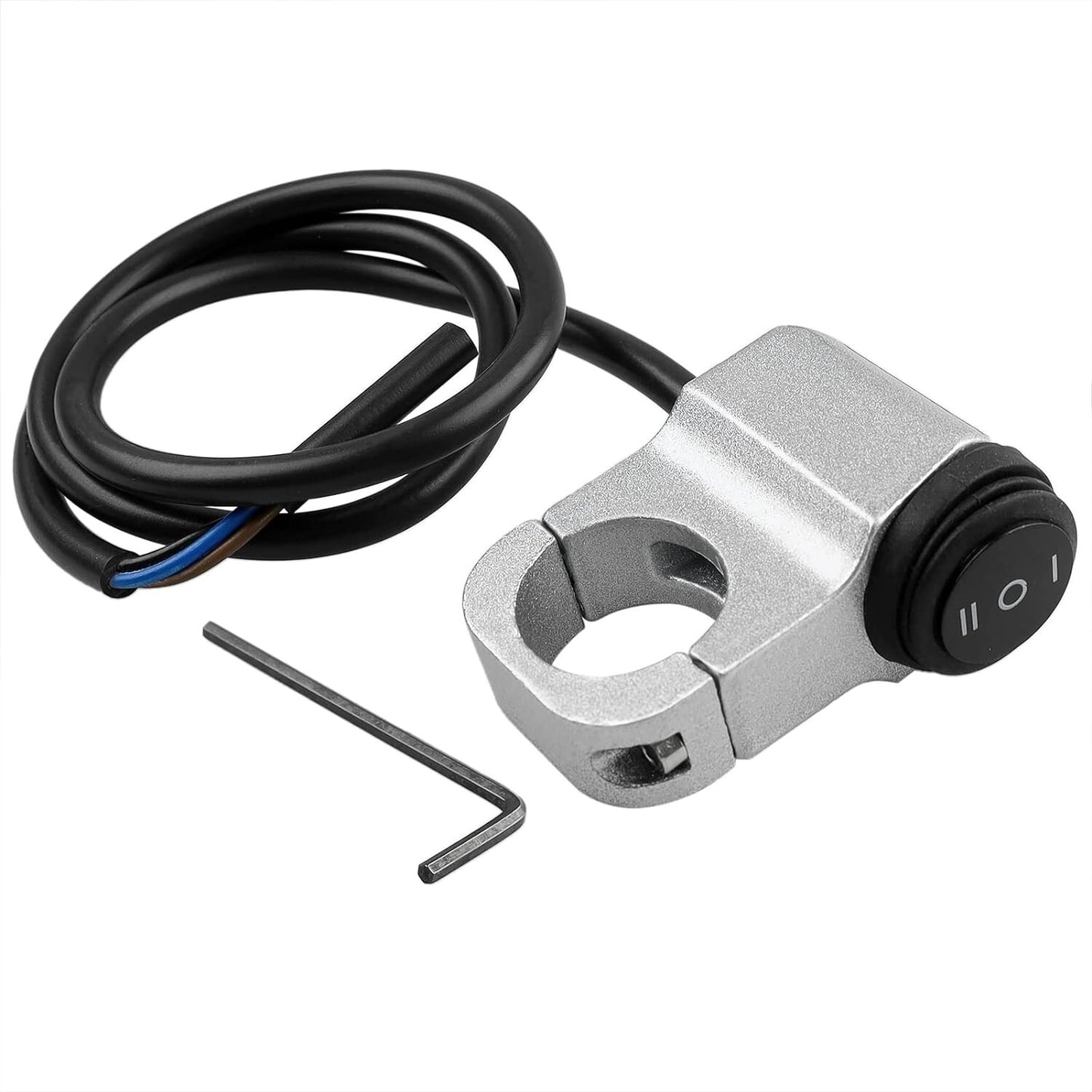ya 1 7.4 12V ATV Handlebar Headlight Switch 7/8 22-23mm Handlebar On-Off-On Control CNC