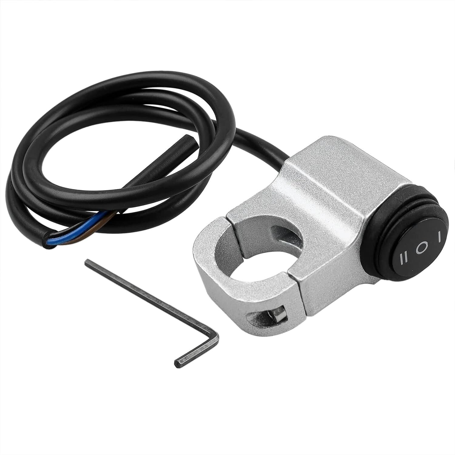 ya 1 7.4 12V ATV Handlebar Headlight Switch 7/8 22-23mm Handlebar On-Off-On Control CNC