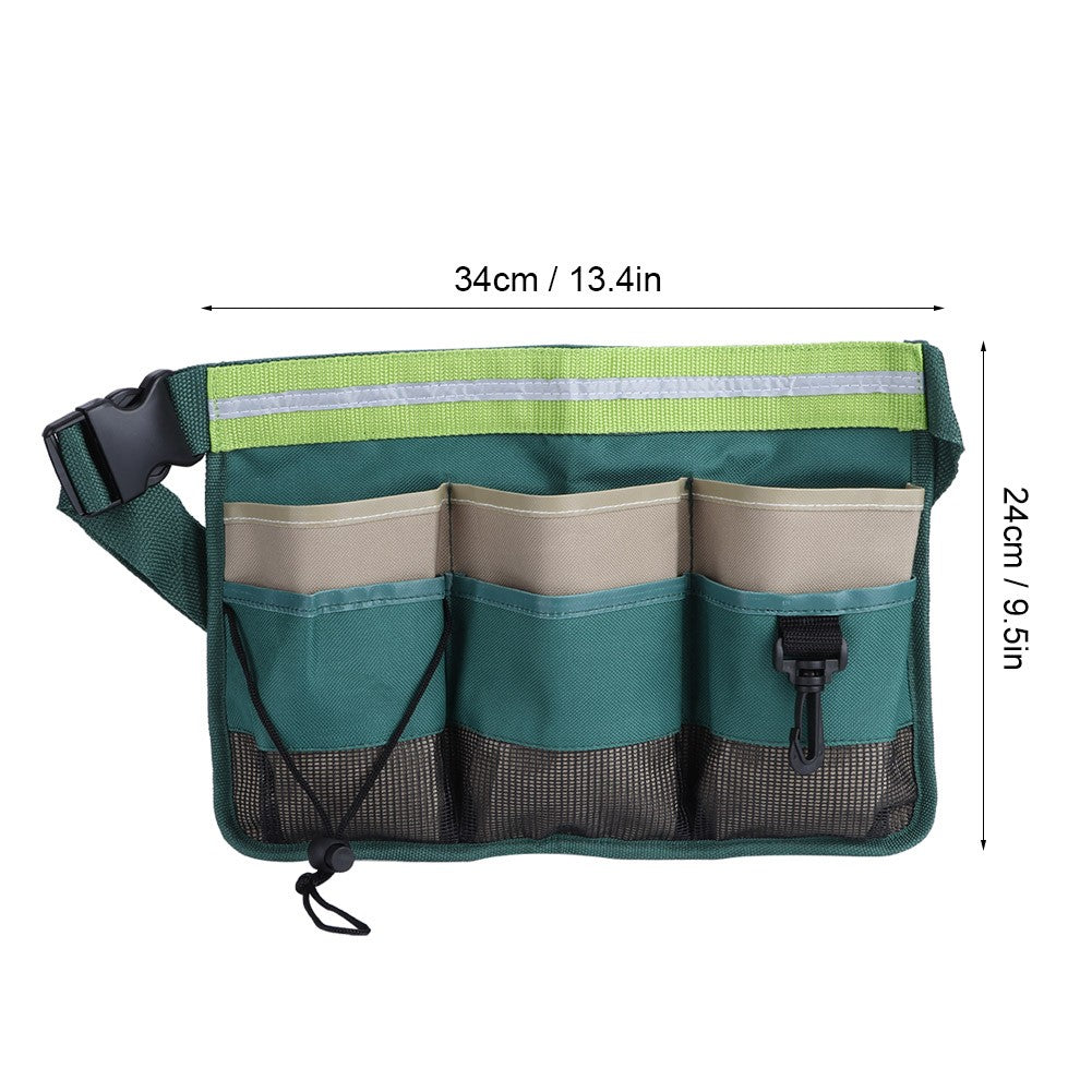 ya 26 Multi Pocket Garden Tool Bag Waist Hanging Pouch Organizer With Adjustable
