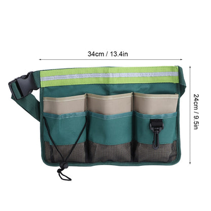 ya 26 Multi Pocket Garden Tool Bag Waist Hanging Pouch Organizer With Adjustable