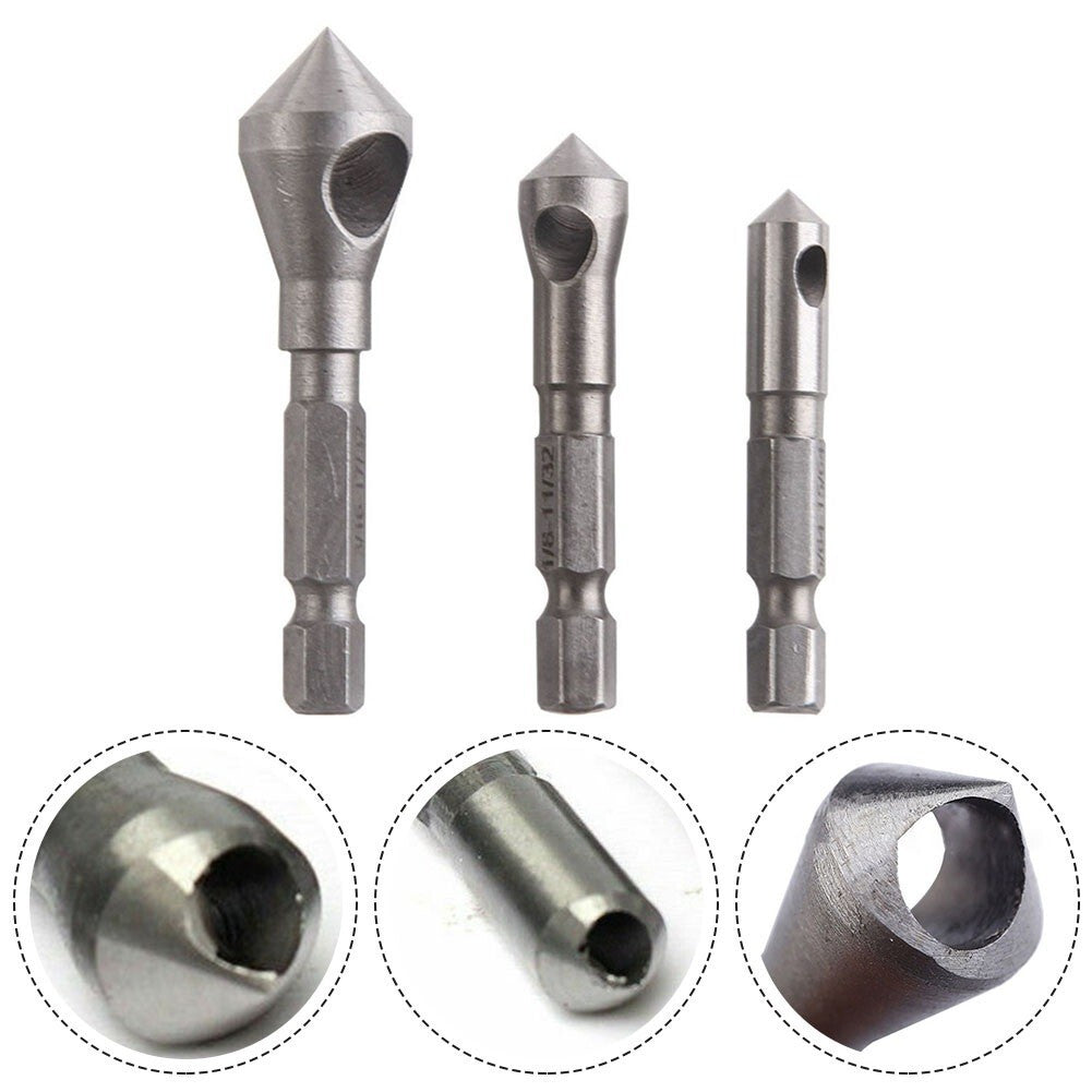 ya 25 High Speed Steel Chamfer Countersink Deburring Drill Bit Set for Wood Metal
