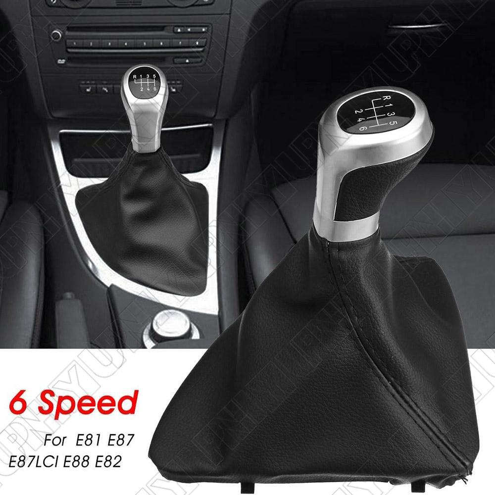 ya 5 8.7 6Speed Shifter Lever Boot Cover for BMW 1 Series E81 E82 E87 E88 Left-hand Drive