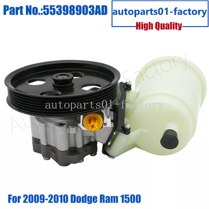 ya 5 8.7 55398903ADPower Steering Pump w/ Pulley & Reservoir for 2009-2010 for Dodge for Ram 1500