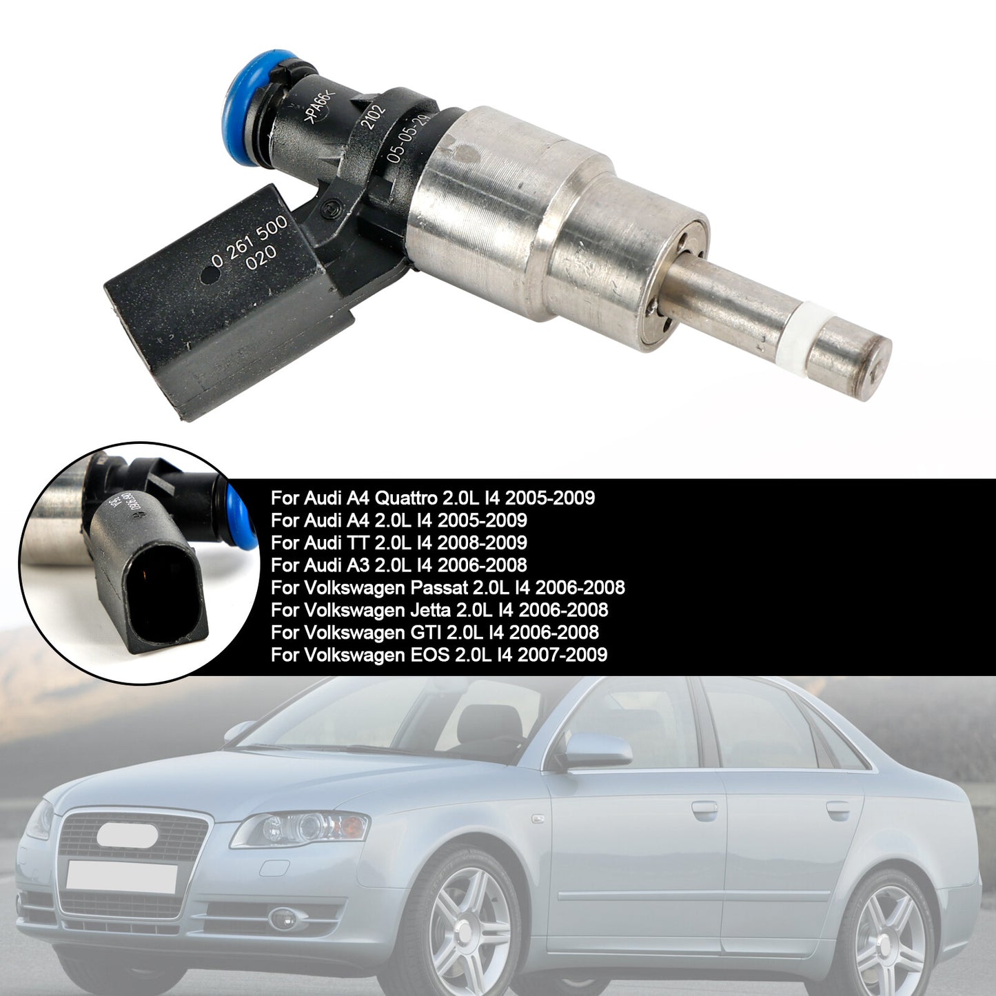 ya 1 8.5.2 1PCS Fuel Injector 06F906036A for Audi A3 A4 A6 for VW for Golf for Passat 2.0 Tfsi
