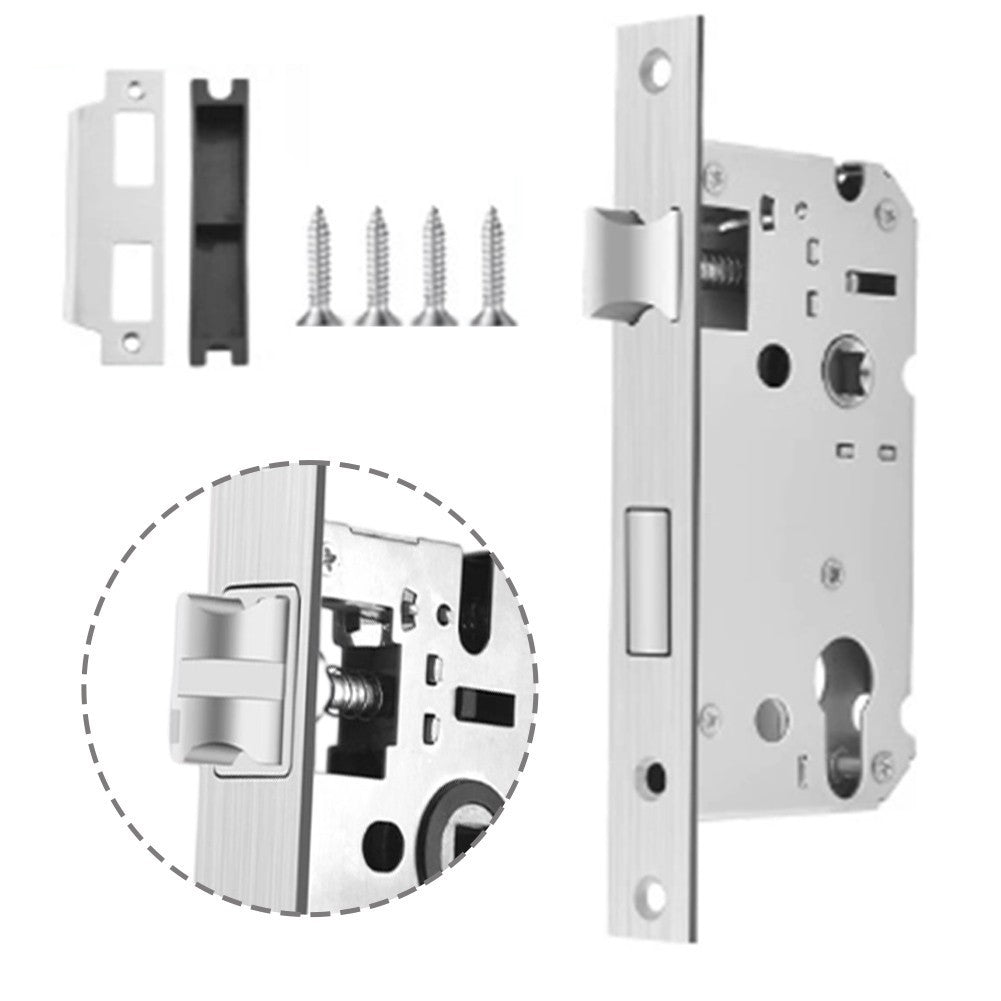 ya 14 Silver Light Spring Door Lock Body for Bedroom Door Security and Safety