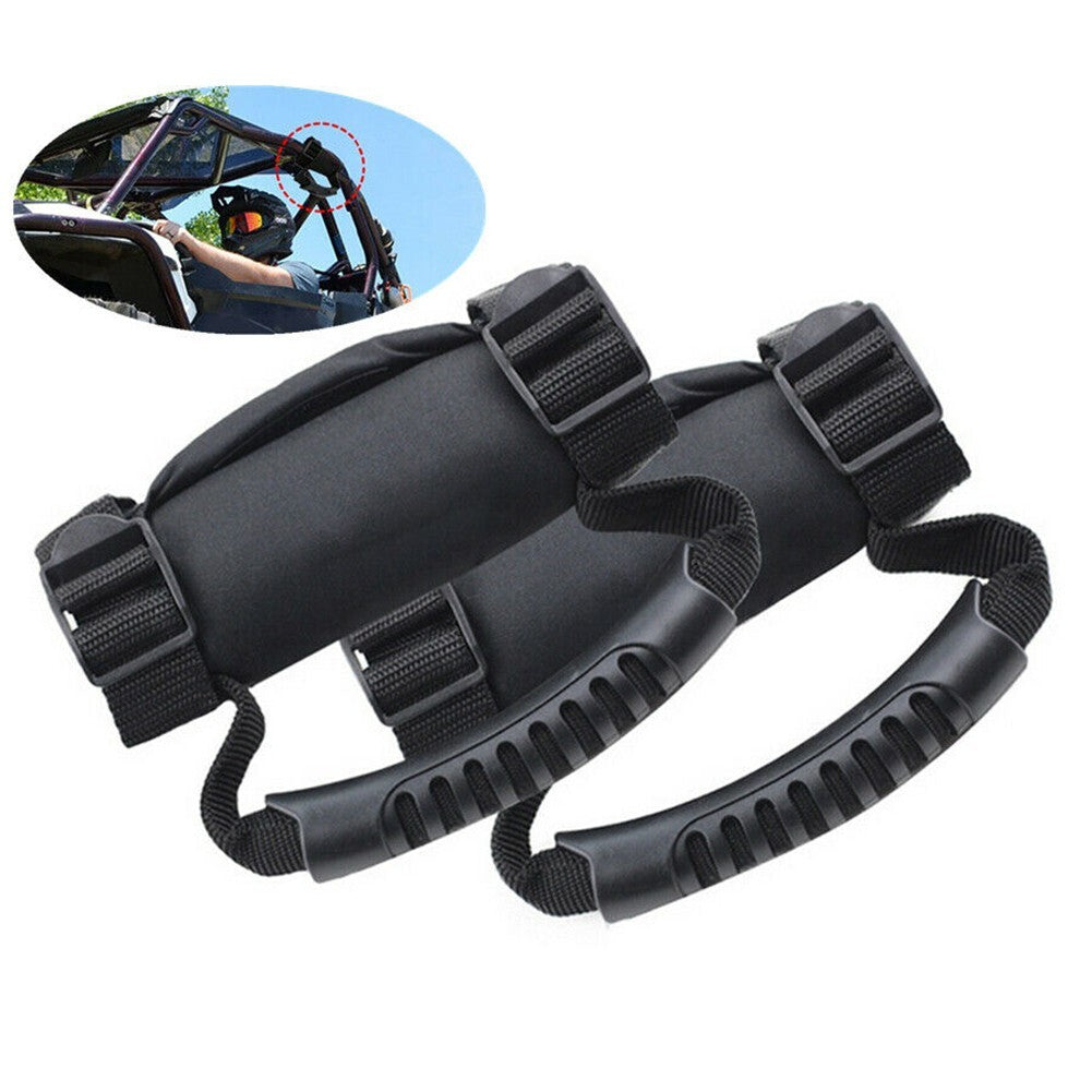 ya 5 8.7 2xAdjustable ATV UTV Roll Bar Straps Grab Handle Door Side Top Mount-Grip-Handle