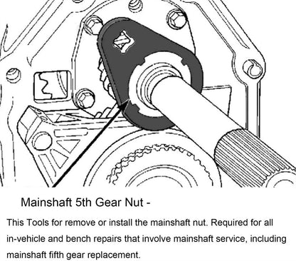 ya 5 8.7 1x Manual Transmission 1/2 Drive Mainshaft 5th Gear Nut Wrench for Dodge NV4500