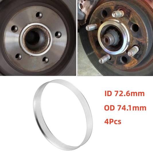 ya 1 7.3 72.6 to 74.1mm Car Hub Centric-Spacer Pack of 4 for BMW Ring Wheel Bore Center