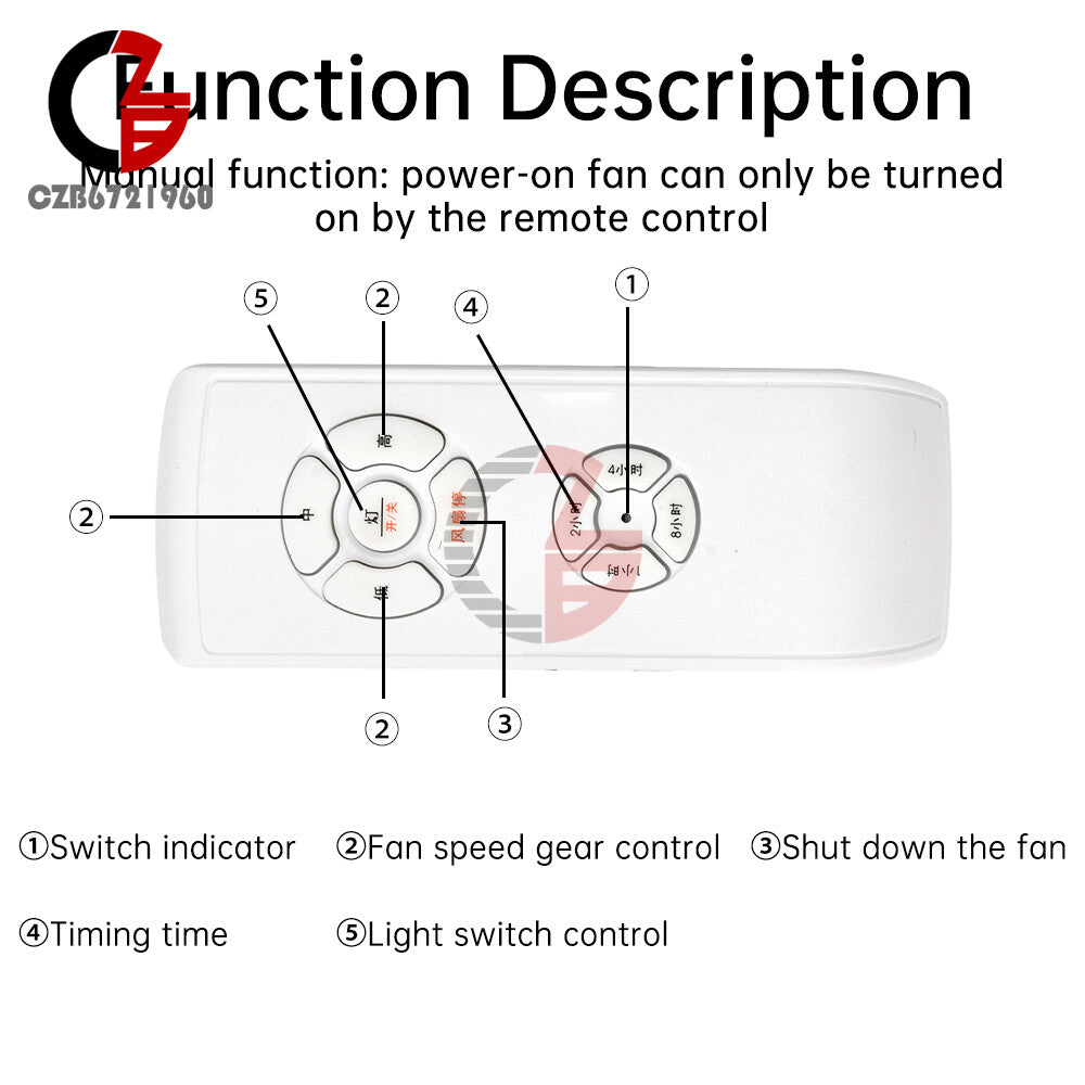 ya 14 Universal Ceiling Fan Lamp Light Remote Control eiver Fan Light Controller
