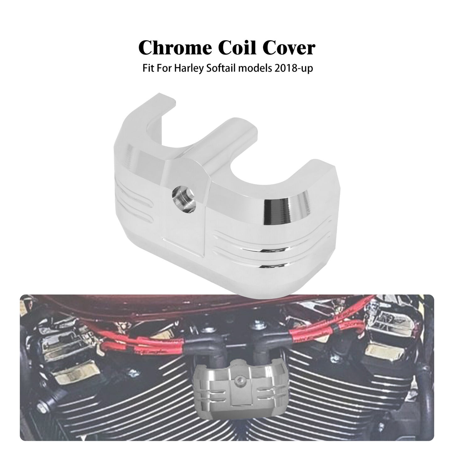 ya 5 8.7 Chrome Aluminum Coil Cover Fit for Harley Softail Street Fat Bob Breakout 18-23