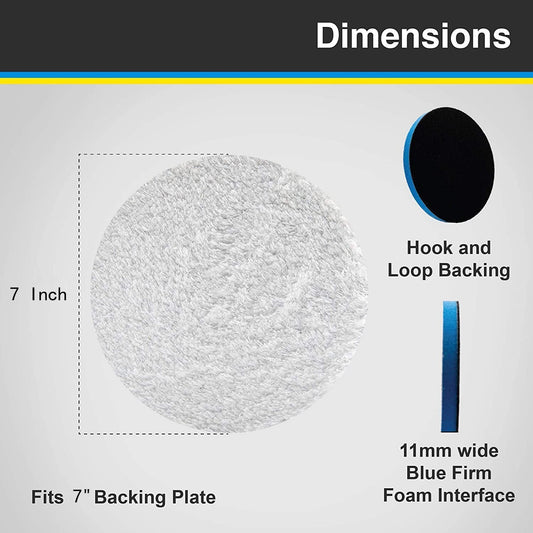 ya 12 5.22.2 7-inch Microfiber Cutting Pad Polishing Disc Soft Wax Removal Pad Suitable for Car Polisher 