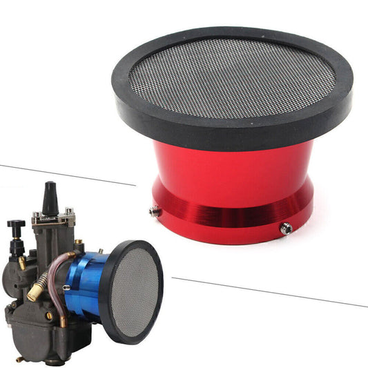 ya 8 5.26 50mm Carburetor Air Filter Horn Cup w/ Net Funnel Velocity Stacks For Carb Red