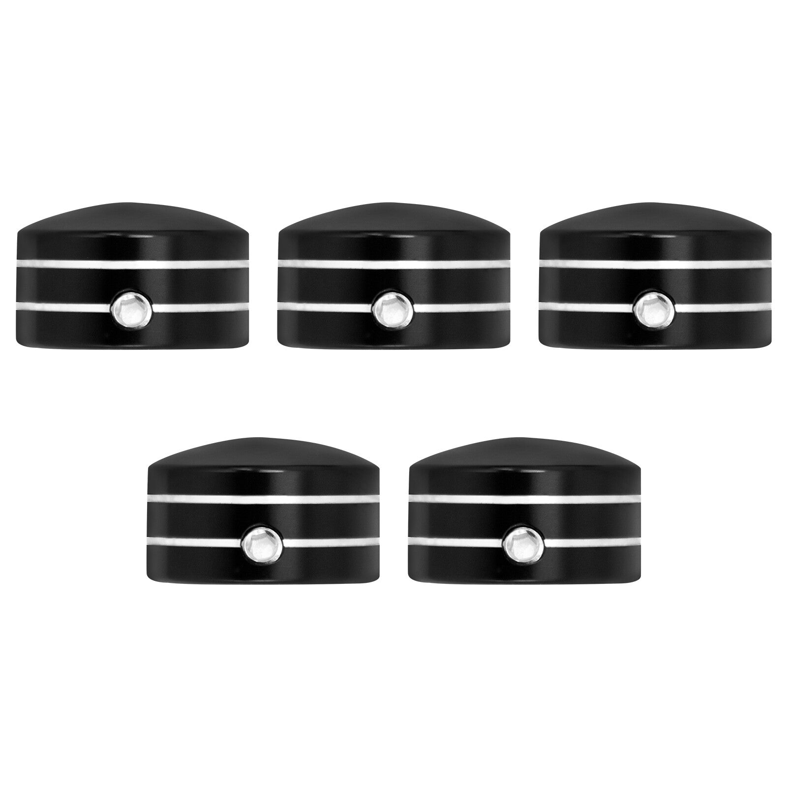 ya 5 8.7 5pc Black Rear Sprocket Pulley Bolt Covers for Harley Touring Softail Sportster