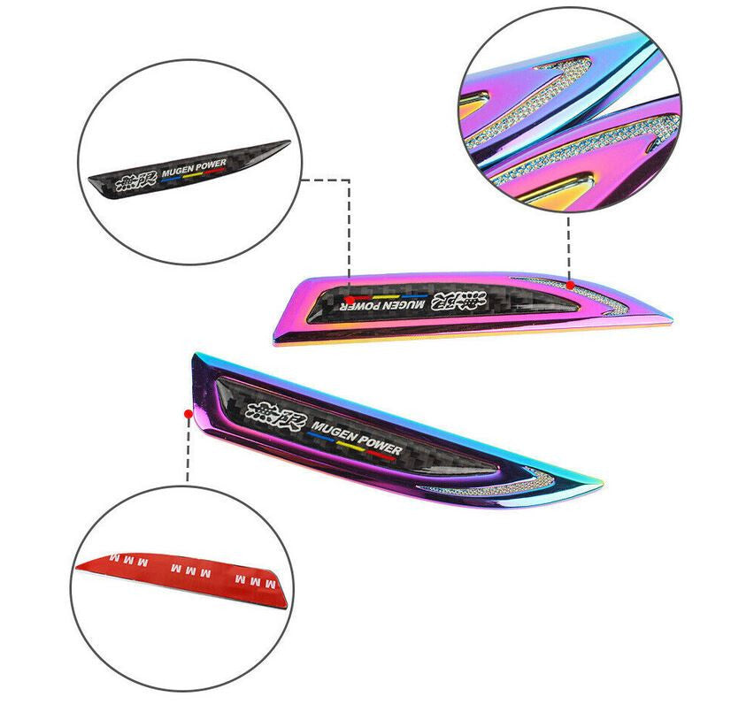 ya 1 8.5.2 Car Side Fender Rear Trunk Emblem Sticker American Flag Red Black for 2 pcs