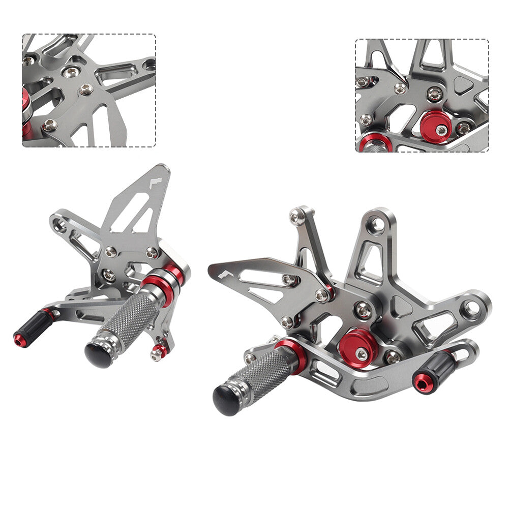 ya 11 6.8 Motorcycle Foot Peg Rearsets Pedal Adjustable Footrests for Kawasaki ZX-6R 22-24