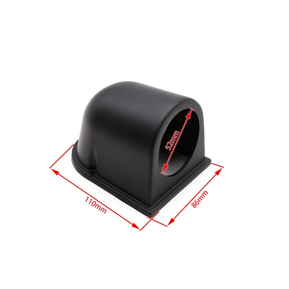 ya 2 6.26 Black 2 52mm Universal Single Hole DashBoard Gauge Pod Holder ABS