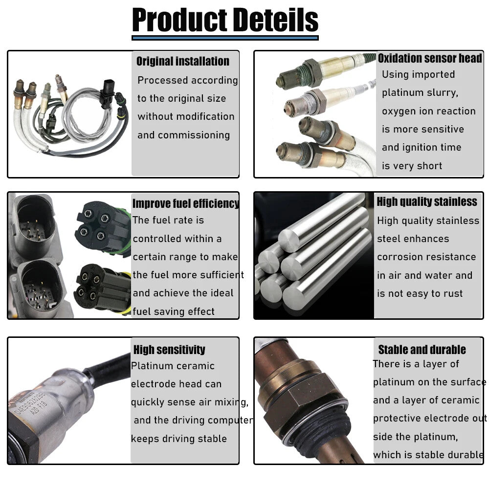 ya 1 8.5.4 4pcs oxygen sensor for 128i 328i 328i xDrive 328xi X3 3.0L 07-13