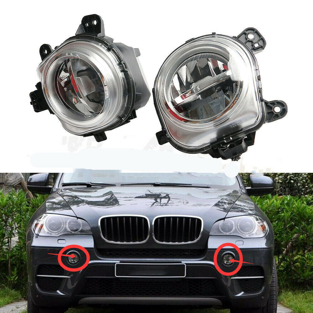 ya 1 8.5.1 Front Bumper Mounted LED Fog Light Lamp LH & RH Pair for X3 F25 X4 F26 X5 X6