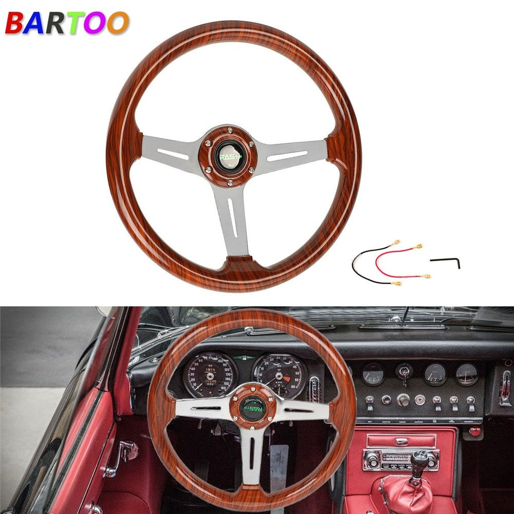 ya 5 8.7 For EZGO TXT/Club Car/ for Yamaha 14INCH Acrylic Wood Grain for Golf Cart Steering Wheel