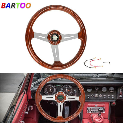 ya 5 8.7 For EZGO TXT/Club Car/ for Yamaha 14INCH Acrylic Wood Grain for Golf Cart Steering Wheel