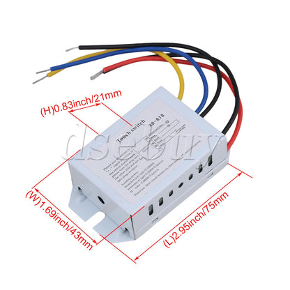 ya 14 170V to 2 On/Off Touch Switch for Bathroom Lamp Light Pipe XD-618