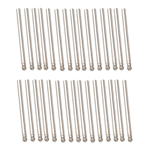 ya 25 30PCS 3mm Silver Burrs Glass Drill Bit Round ball head Metal 150#