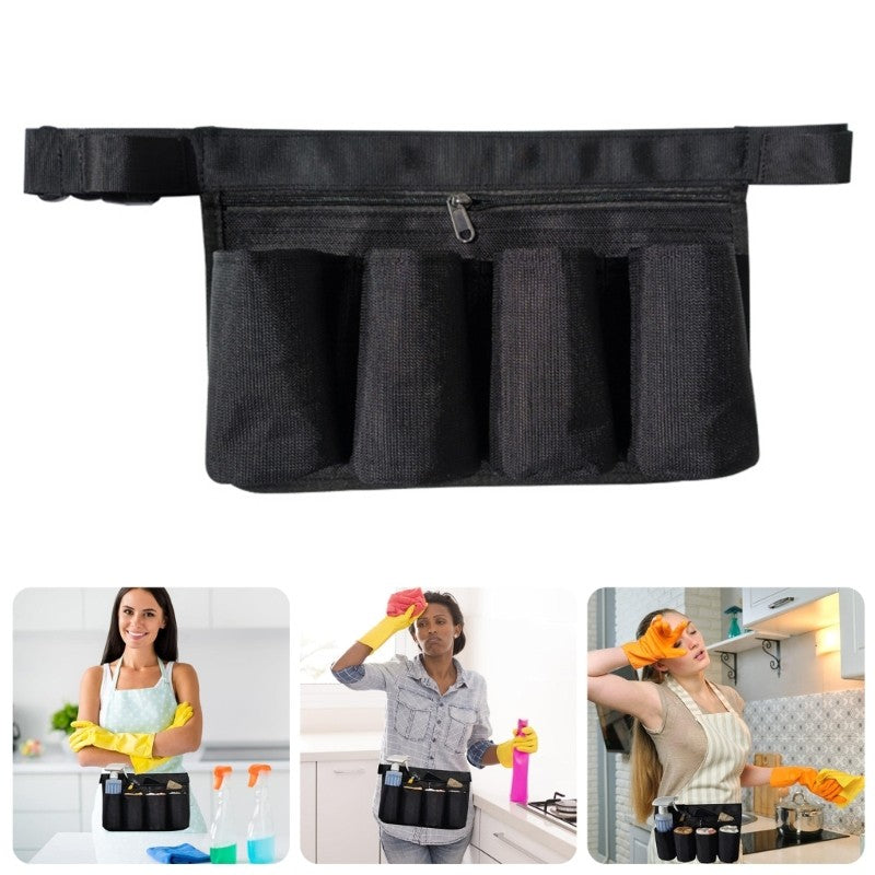ya 26 Multi Compartment Cleaning Tool Pouch Sturdy Waterproof Fabric Waist Pack