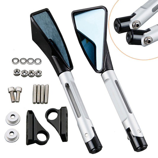 ya 4 6.21 Motorcycle Rear View Mirrors Fit for Yamaha YZF R1 2002-2008 YZF R6 03-07 Silver