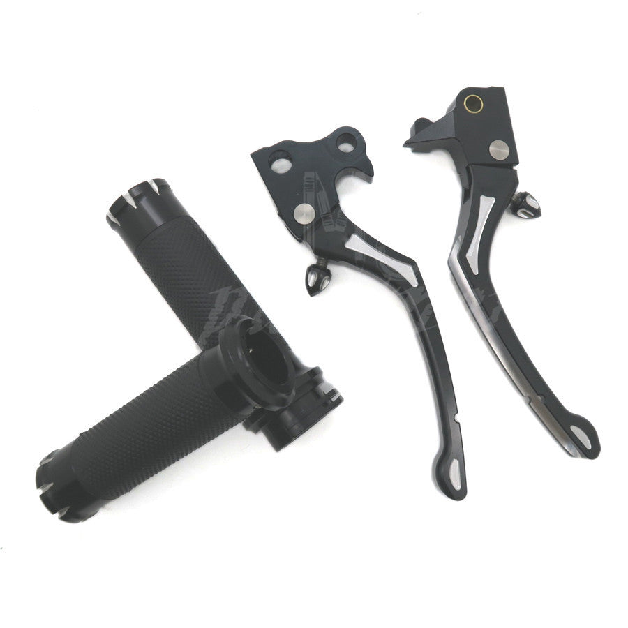 ya 5 8.7 1 25mm Handle Bar Hand Grips With Brake Clutch Levers for Harley Sportster XL883