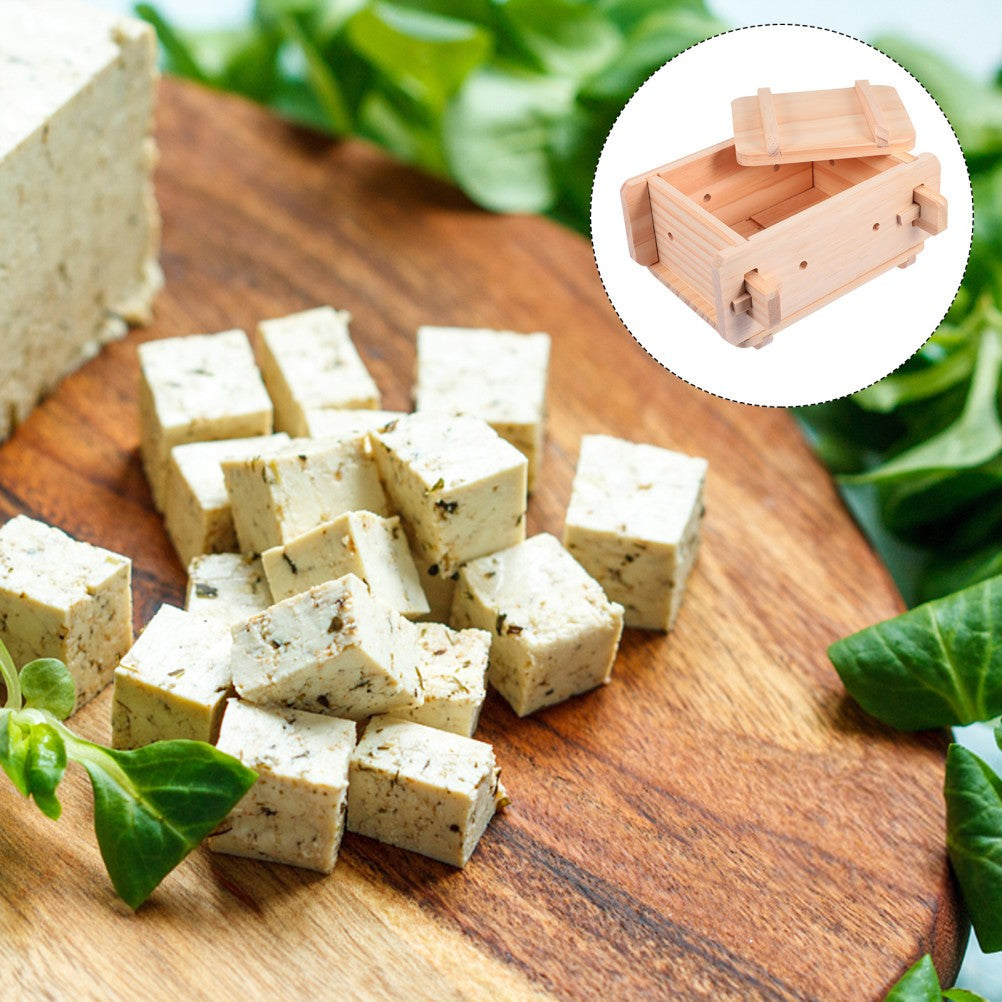 ya 26 1 Set Wooden Tofu Mould Kitchen Homemade Soy Curd Making Tools Tofu Mold