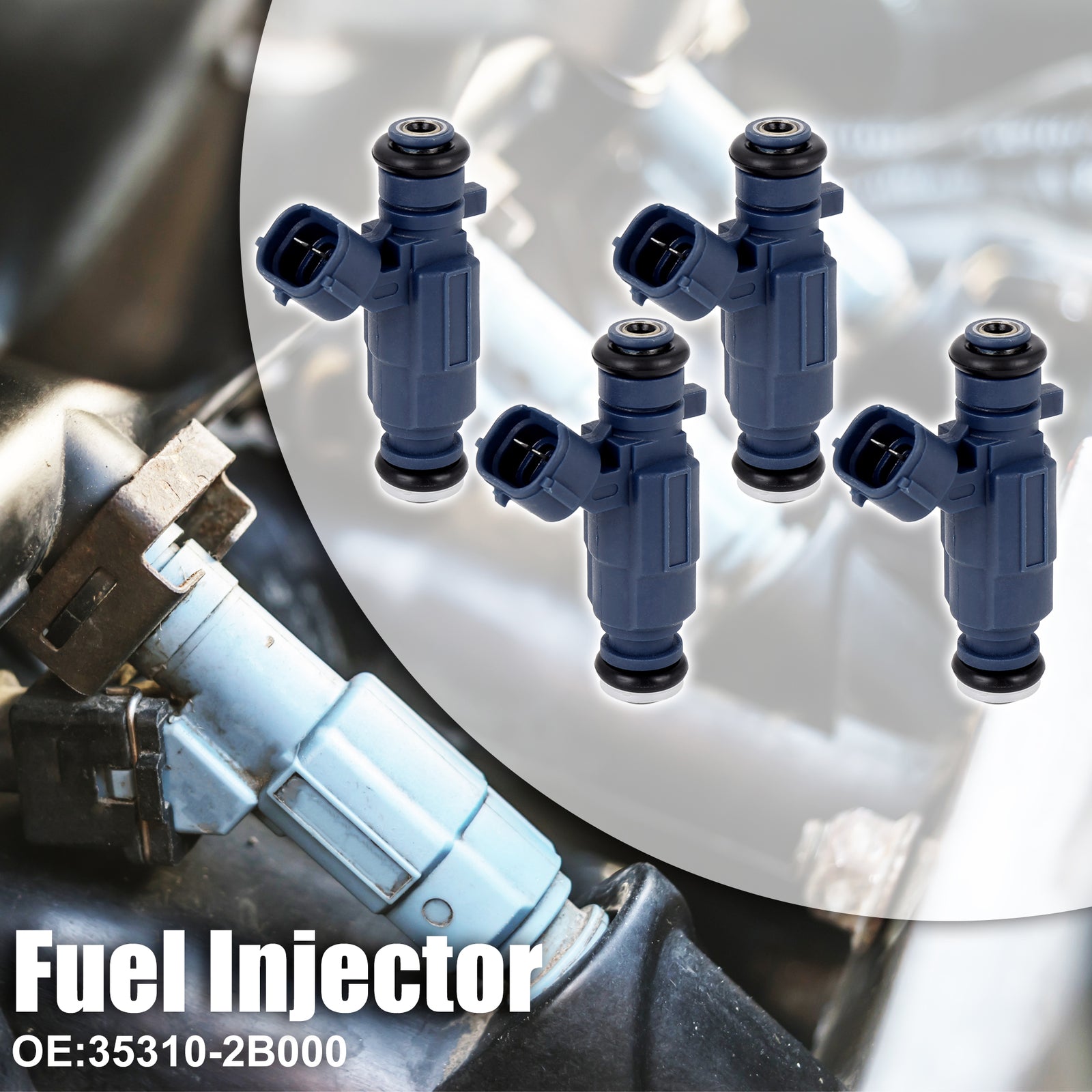 ya 5 8.7 35310-2B000 4X Fuel Injectors for Hyundai i30 1.4L 1.6L 2007-2016 for Elantra