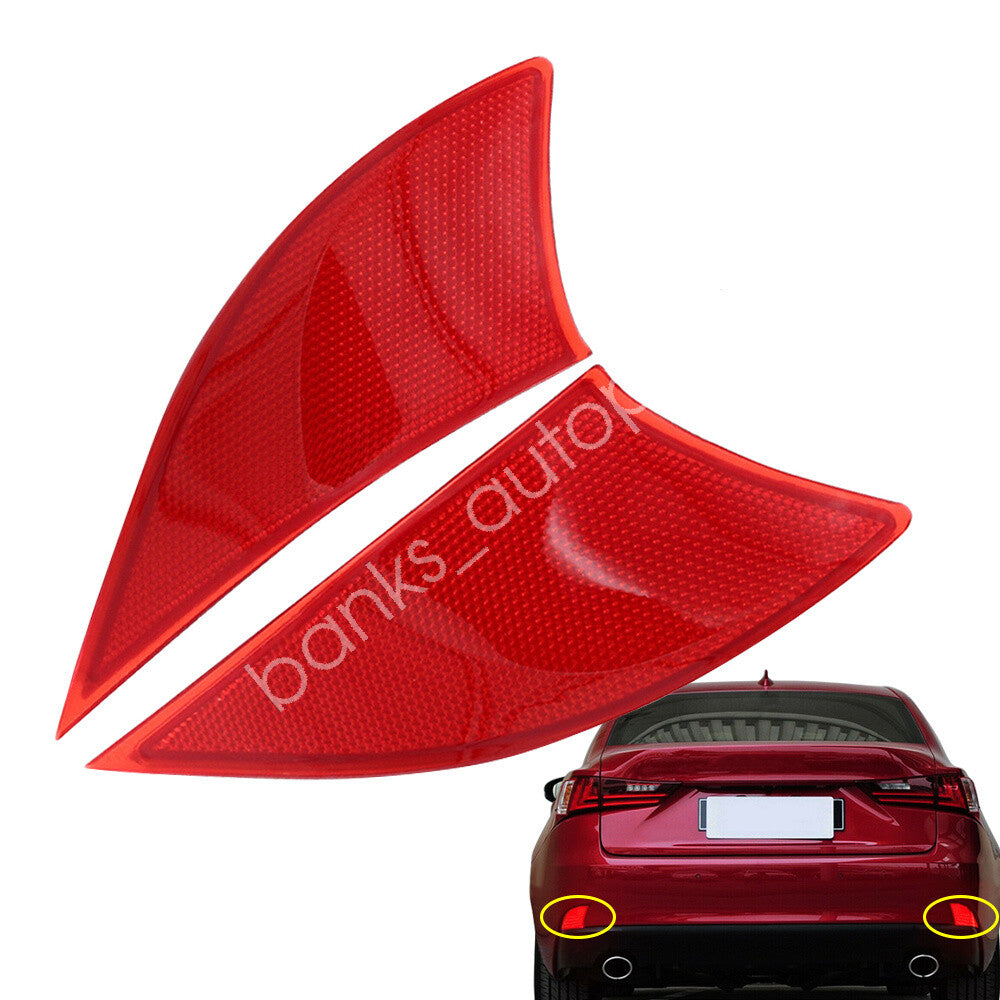ya 27 6.21 Left+Right Rear Bumper Reflectors Fits for Lexus 2016 IS200t 2014+ IS250 IS300 IS350