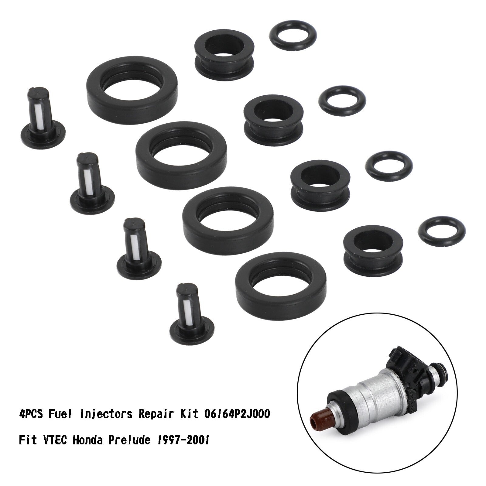 ya 1 8.5.3 4PCS Fuel Injectors Repair Kit 06164P2J000 for VTEC for Honda Prelude 1997-2001