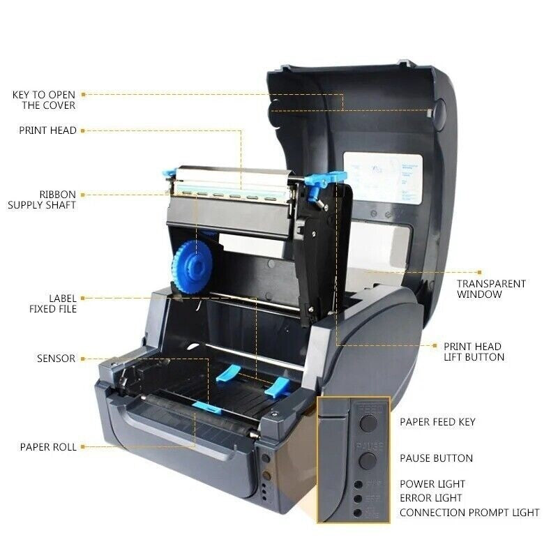 ya 26 8.1 Barcode Printer Self-adhesive Label Machine Coated Paper Carbon Tape Printera
