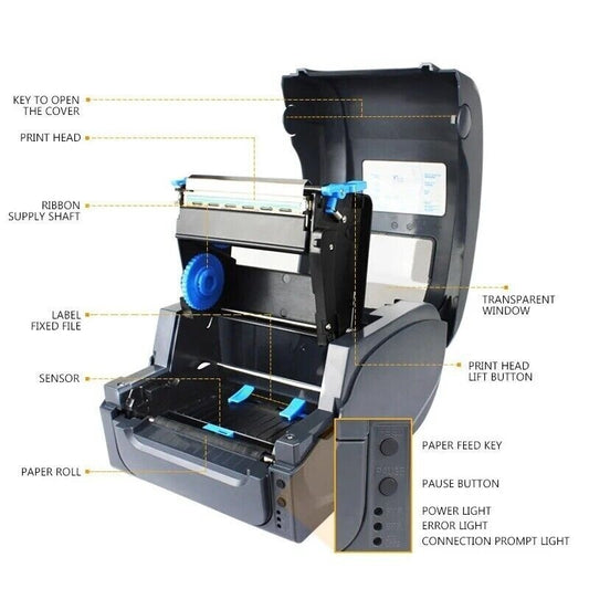 ya 26 8.1 Barcode Printer Self-adhesive Label Machine Coated Paper Carbon Tape Printera