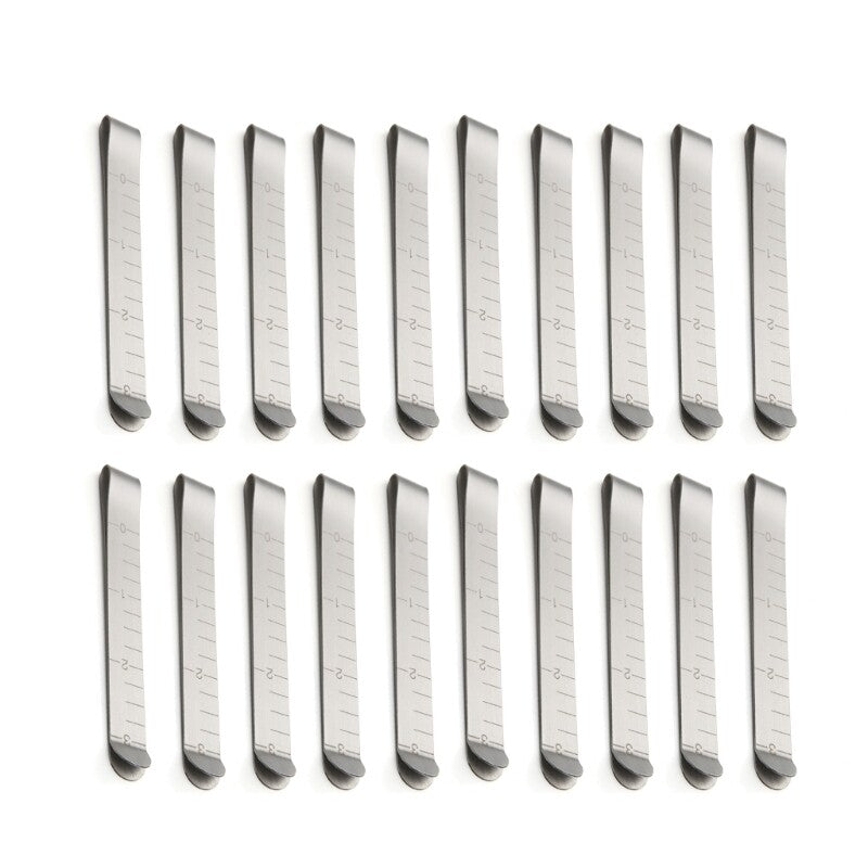 ya 14 20Pcs Metal Sewing Clips Stainless Steel Hemming Clips Fabric Measuring Ruler