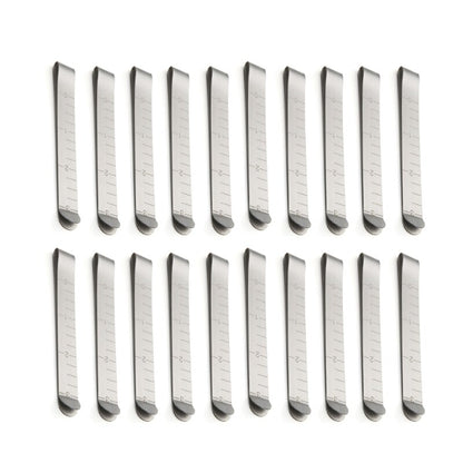 ya 14 20Pcs Metal Sewing Clips Stainless Steel Hemming Clips Fabric Measuring Ruler
