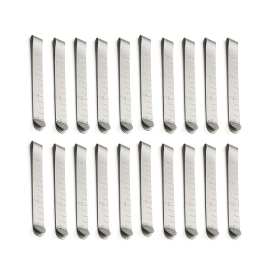 ya 14 20Pcs Metal Sewing Clips Stainless Steel Hemming Clips Fabric Measuring Ruler