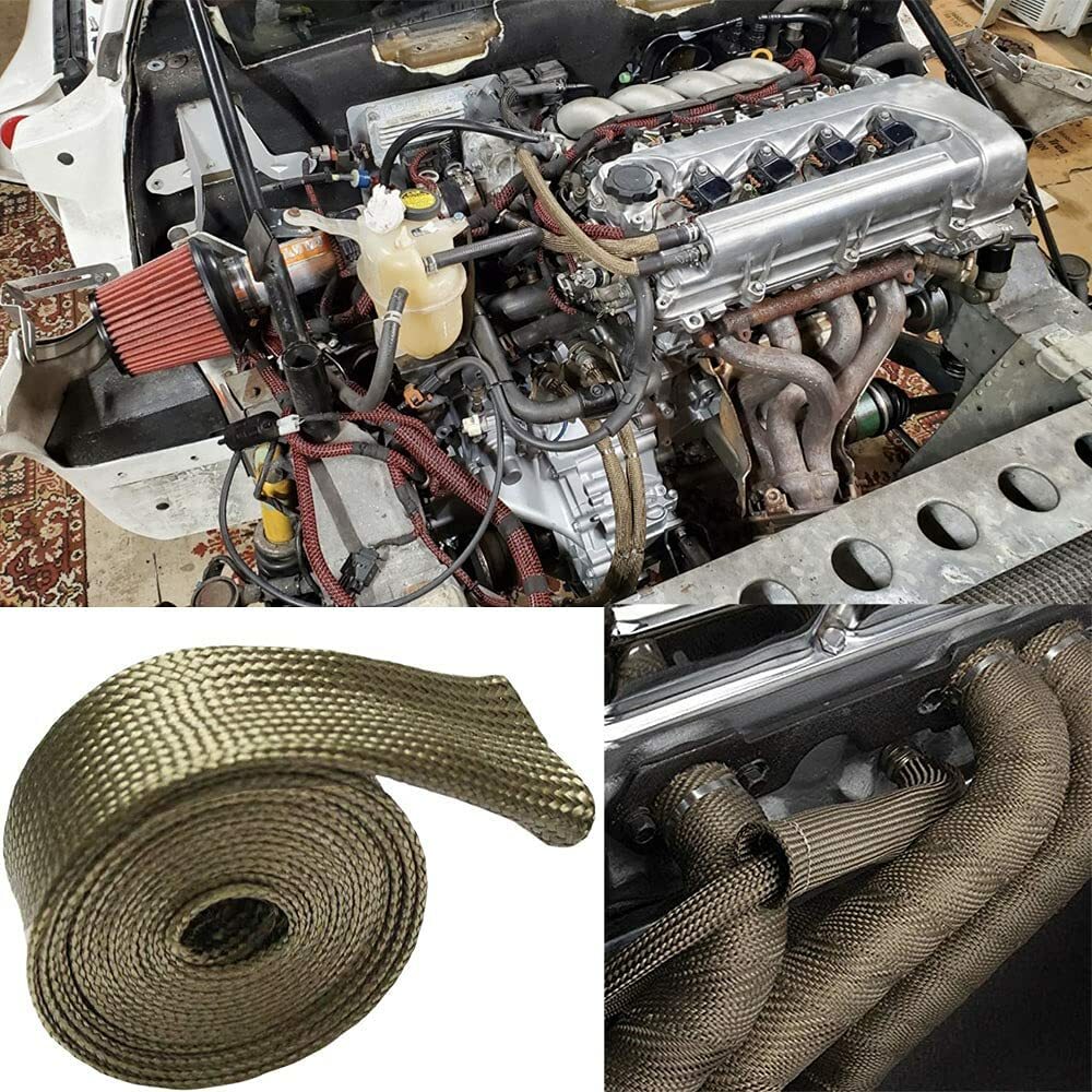 ya 5 8.7 10ft Hot Hose Fiberglass Wrap Guard Cover Wire Fuel Line Insulation Cover