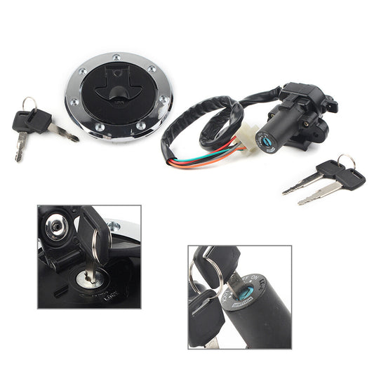 ya 4 6.22 Fuel Gas Cap Ignition Switch Lock Set for Kawasaki ZX6R 2000-2002 ZX7R/9R