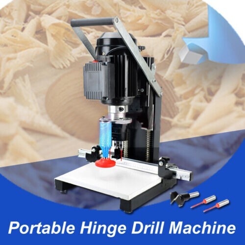 110V/220V Portable Hinge Drill Hole Machine Woodworking Drill Boring Machine New